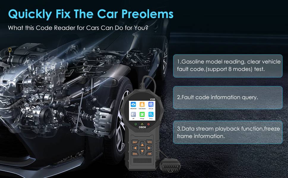 OBD2 Car Diagnostic Scanner- Plug & Play