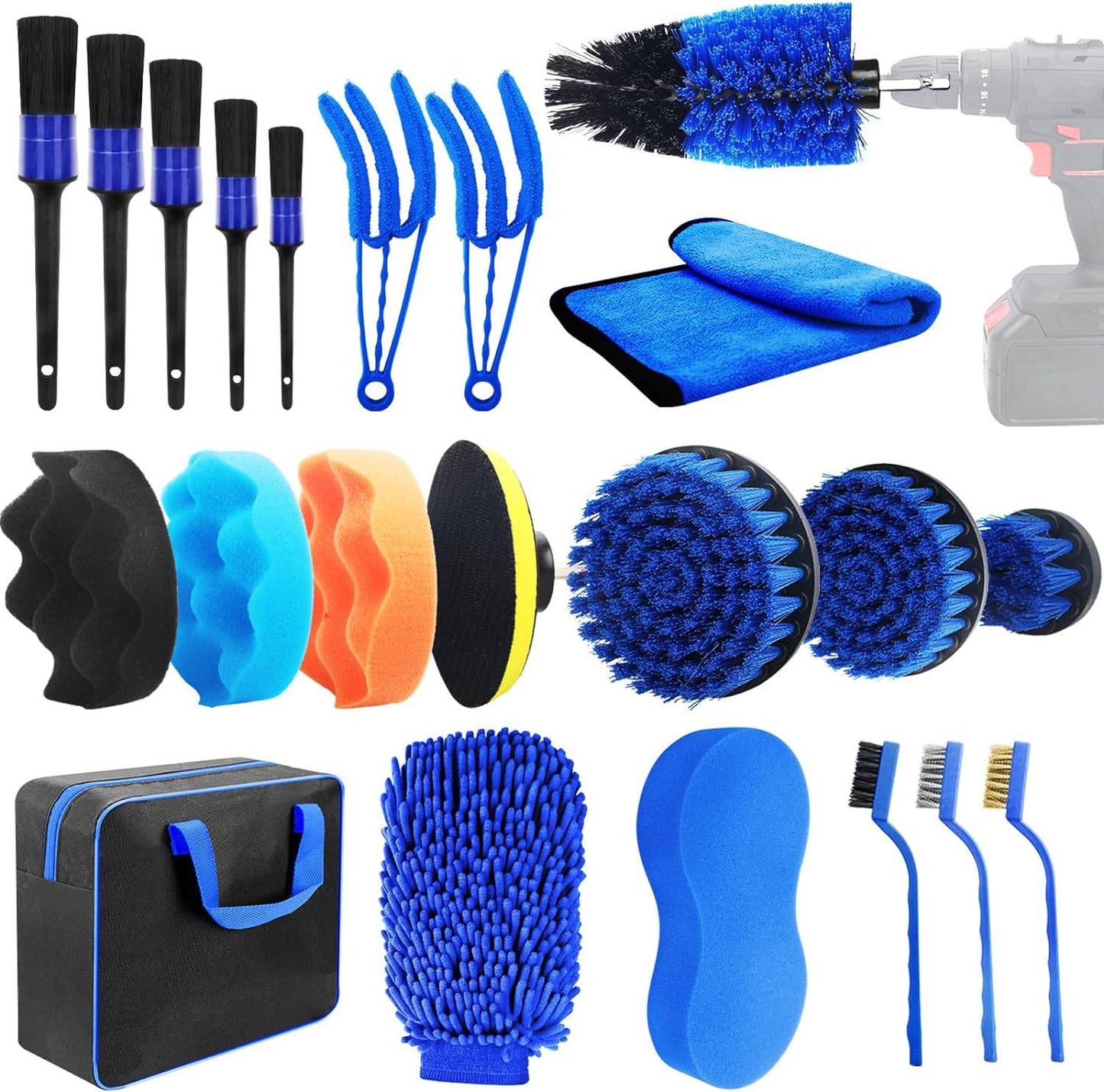 22 Piece Car-Cleaning Tool Set