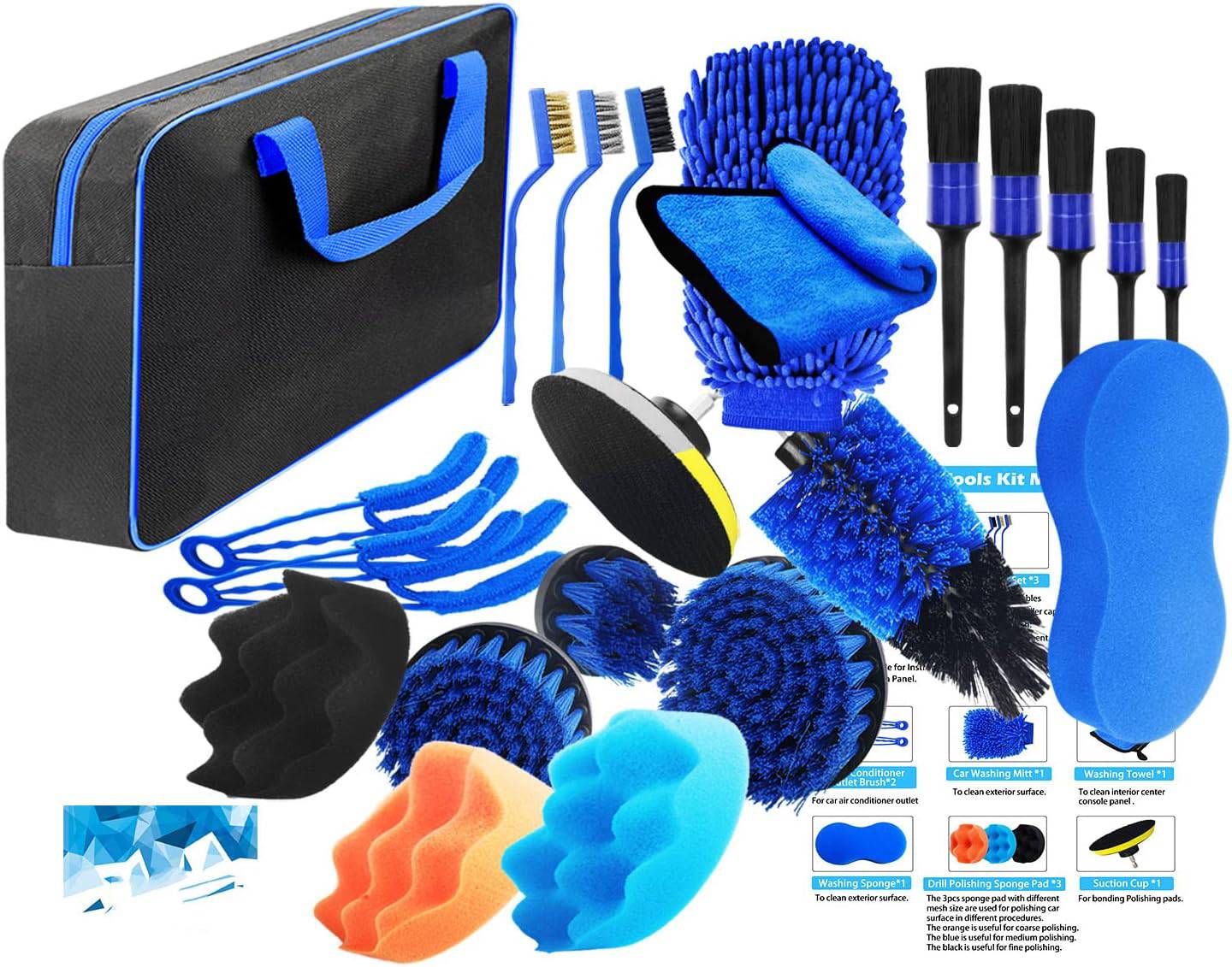 22 Piece Car-Cleaning Tool Set