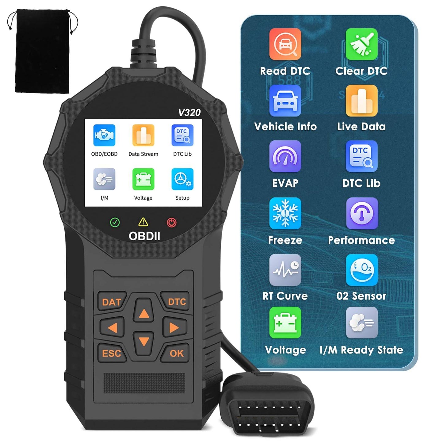 OBD2 Car Diagnostic Scanner- Plug & Play