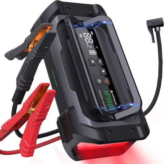 2-in-1 Car Jump Starter & Tire Inflator Battery Booster 12V